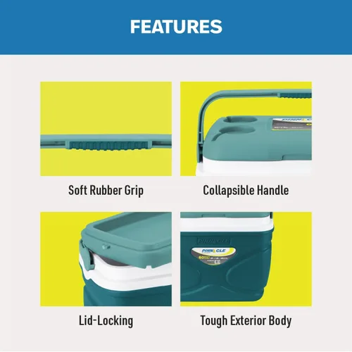 Vista 6 de Pinnacle Enfriador térmico de 20 litros – Enfriador duro portátil para campamento/picnic – Coolbox mantiene fresco durante 60 horas. con retención