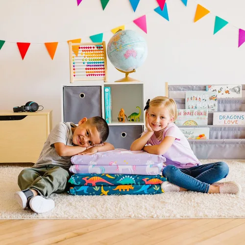 Vista 6 de Wildkin Alfombrilla de vinilo para siesta para niños, plegable, duradera, para guardería y preescolar