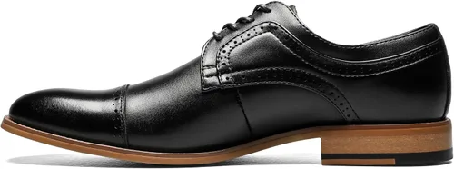 Vista 6 de STACY ADAMS Zapatos Oxford con cordones y puntera para hombre Dickinson Negro