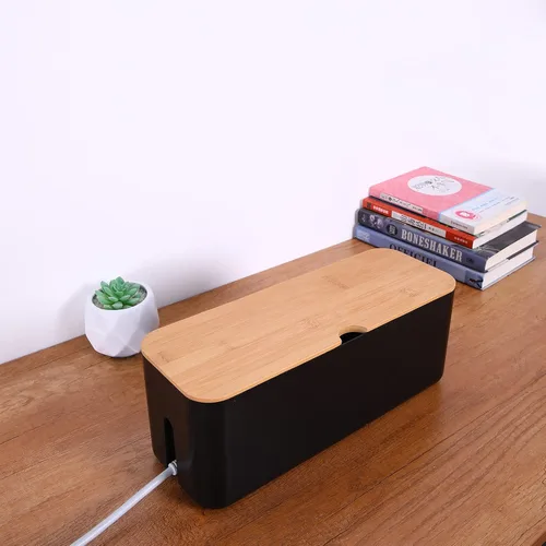 Vista 6 de Juego de Cajas de Gestión de Cables Changsuo, Cajas Organizadoras de Cables para Extensión de Cables, Tira de Alimentación, Protector Contra