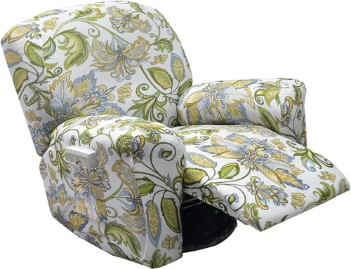 Vista 35 de Eco-Ancheng Fundas reclinables Lazyboy de 4 piezas, fundas para sofá reclinable, fundas antideslizantes para sillas reclinables, con bolsillos