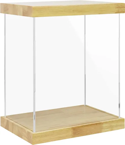 Vista 22 de Vitrina de acrílico transparente para trofeos, coleccionables, caja de exhibición de cubo de montaje, soporte de protección a prueba de polvo