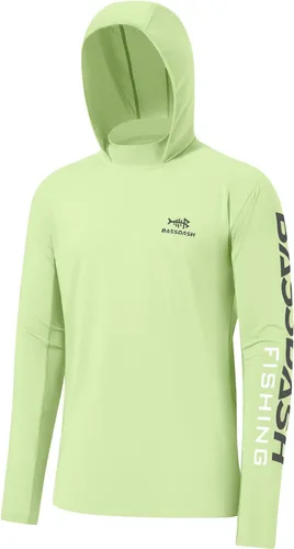 Vista 29 de BASSDASH UPF 50+ - Sudadera con capucha para hombre, protección solar UV, manga larga, rendimiento