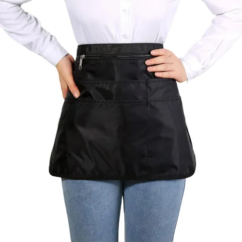 Vista 5 de Bafelia Delantal de limpieza para mujer con 7 bolsillos, delantal profesional impermeable para trabajo de limpieza