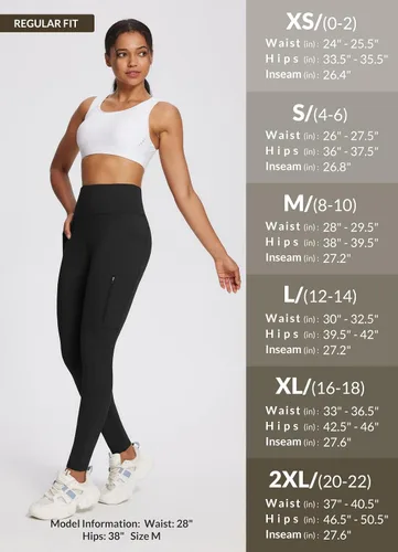 Vista 40 de baleaf Leggings con forro polar para mujer, impermeables, pantalones de senderismo de invierno, mallas térmicas para correr, bolsillos