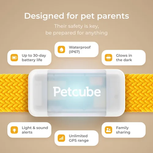 Vista 6 de Petcube GPS Tracker para perros - Seguimiento GPS en tiempo real y alertas de escape Vallas virtuales, monitoreo de actividad y bienestar, brillo