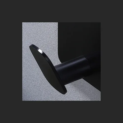 Vista 4 de DELITON Ganchos adhesivos – Paquete de 4 ganchos de pared para toallas/abrigos, para baño o cocina (negro mate, acero inoxidable)