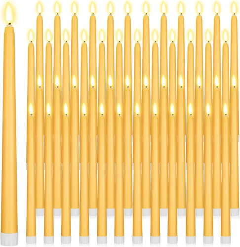 Vista 16 de Handepo Paquete de 48 velas LED sin llama, color rojo, 11 pulgadas