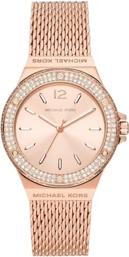 Vista 8 de Reloj Michael Kors Lennox para mujer, reloj de acero inoxidable para mujer con correa de acero o silicona