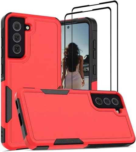 Vista 76 de Jeylly Funda para Samsung Galaxy S10 Plus S10+, ajuste delgado, doble capa, resistente, absorción de golpes, TPU con carcasa trasera de Negro
