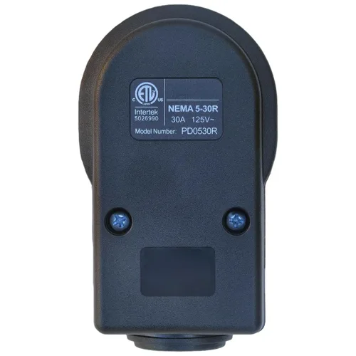 Vista 8 de Receptáculo NEMA 5-30R, 30 amperios, 125 voltios, conector de 3 cables de 2 polos, 30 A CA de grado industrial, enchufe hembra de grado industrial
