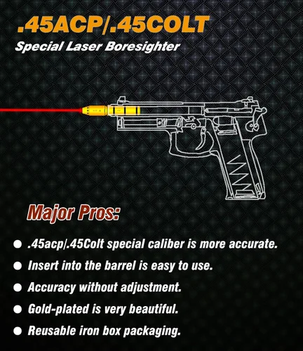 Vista 6 de BOOLIT EYE Especial Laser Boresighter Láser de extremo de cañón Láser Bore Sight con precisión y fácil de ajustar a revólveres, pistolas, rifles