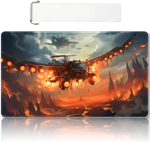 Vista 42 de Tapete de juego MTG cosido de alta calidad con zonas y parte trasera de goma antideslizante, tapete de juego TCG para MTG y otros juegos de cartas