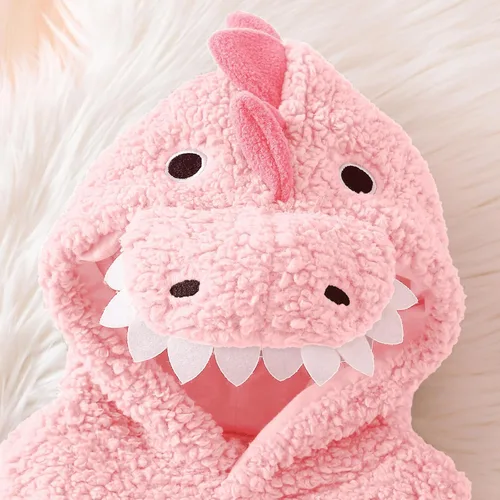 Vista 3 de Mameluco con capucha para bebé niña y niño, disfraz de Halloween Rosa
