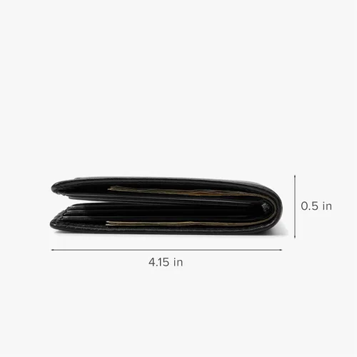 Vista 9 de Leatherology Cartera Bifold Delgada para Hombres Cartera Delgada de Bolsillo Frontal con 6 Ranuras para Tarjetas, Compartimento para Billetes y 2