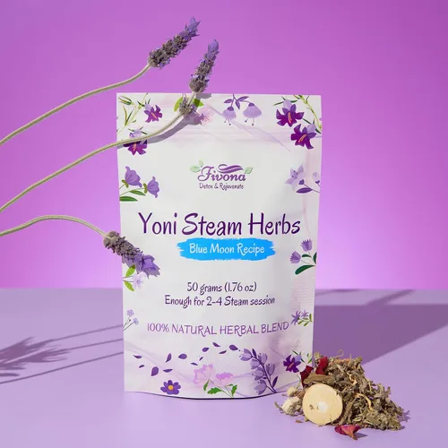Vista 3 de Fivona Yoni Hierbas vaporizantes - para uso femenino y rituales - V-Detox, limpieza, lavado, control de olores - 2 a 4 sesiones - Balance de pH