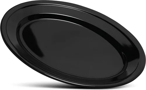 Vista 2 de Carlisle FoodService Products Dallas Ware - Plato ovalado de plástico reutilizable con borde para el hogar y restaurantes, melamina, 9.25 x 6.25