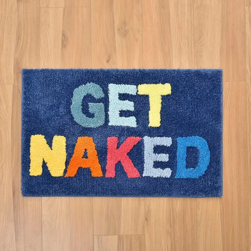 Vista 10 de Get Naked - Alfombra de baño antideslizante, bonita alfombra de baño copetuda, alfombra de baño de microfibra lavable para interiores, para baño