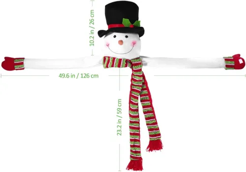 Vista 4 de TOYMYTOY Decoración para árbol de Navidad, muñeco de nieve para invierno, fiesta del país de las maravillas, Acción de Gracias, Año Nuevo