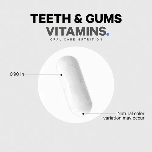 Vista 8 de Codeage Vitaminas para Dientes y Encías + Suplemento de Probióticos Orales para la Boca - Calcio de Alimentos Completos, Colágeno, Potasio, Vitamina