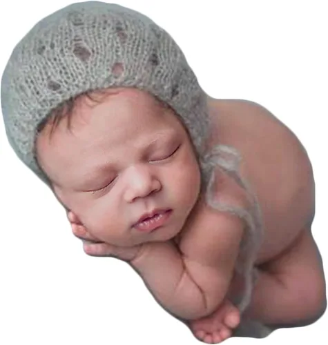 Vista 4 de Zeroest Accesorios de fotografía para bebé, traje de sesión de fotos para niño y niña, disfraz de ganchillo recién nacido, ropa de punto para bebés