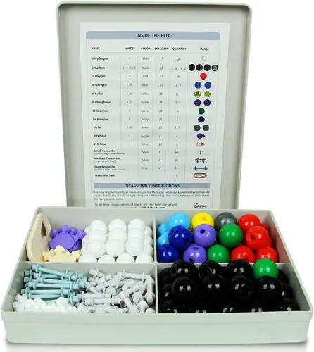 Vista 2 de Conjunto de estudiante de química orgánica molecular modelo – configuraciones y orbitales