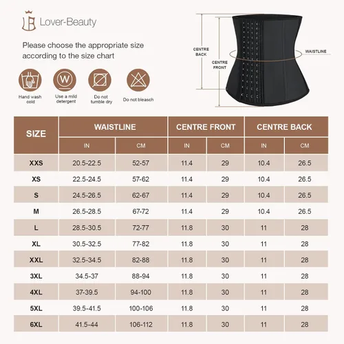 Vista 6 de Lover-Beauty Entrenador de cintura para mujer, corsés de látex, faja de entrenamiento, reloj de arena