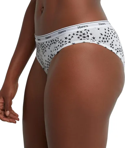 Vista 3 de Hanes Women's Originals Bikini Panties, Breathable Stretch Cotton Underwear, Assorted, 6-Pack