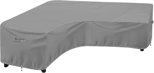 Vista 25 de OutdoorLines Funda seccional curvada impermeable para exteriores, resistente a los rayos UV, resistente al viento, para terraza, césped y patio