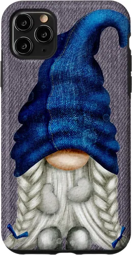 Vista 12 de Funny Gnome Girl with Blue Jeans for Women Cute Denim Case for iPhone 17