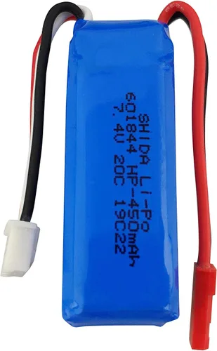Vista 3 de sea jump Batería de litio de 7.4 V 450 mAh para wltoys K969 K979 K989 K999 P929 P939 284131 de alta velocidad con control remoto para coche