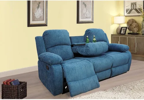 Vista 39 de Juego de muebles de cuero sintético para sala de estar, juego de sofá reclinable, sofá de dos plazas, juegos de muebles para sala de estar, sofá