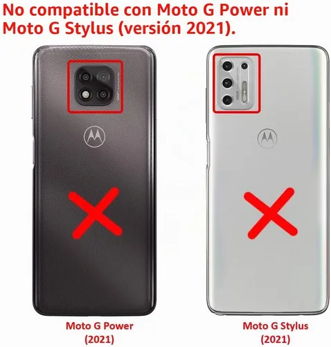 Vista 2 de Para Motorola Moto G Stylus XT2043, Moto G Power XT2041 (versión 2020) - Funda híbrida con soporte de anillo - RS2 Gris RS2 Negro/Gris