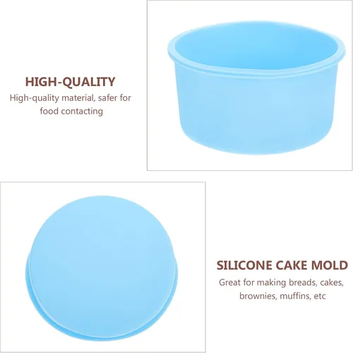 Vista 3 de Juego de 6 moldes de silicona para hornear, moldes pequeños para cupcakes grandes, moldes para tartas, fáciles de manejar, ahorro de espacio