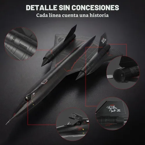 Vista 3 de NUOTIE Modelo de reconocimiento de alta altitud de metal Blackbird SR-71a