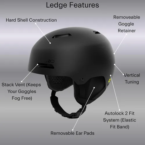 Vista 5 de Casco de esquí Giro Ledge - Casco para snowboard para hombres, mujeres y jóvenes
