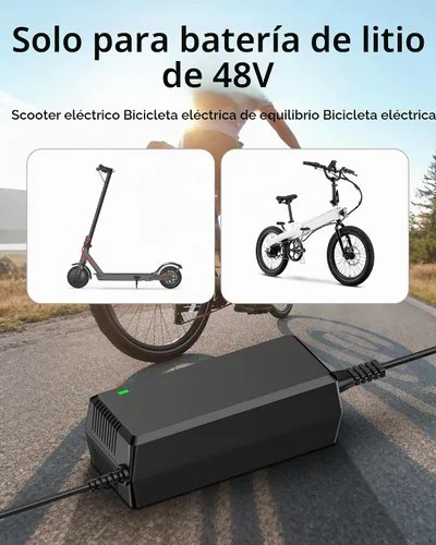 Vista 4 de WUKUR - Cargador eléctrico de scooter de 54.6 V 2 A, 5 conectores para baterías de litio de 48 V, compatible con Lectric XP 2.0/3.0, para Ecotric