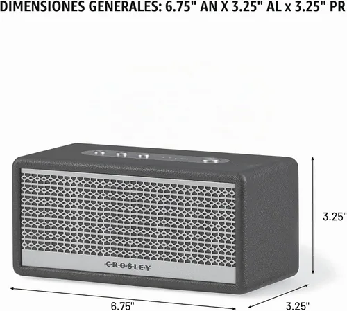 Vista 12 de Crosley CR3113A-BK Montero - Altavoz Bluetooth portátil pequeño