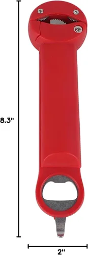Vista 7 de Tornillo ajustable de acero inoxidable 3 en 1 Abrebotellas retráctil multifuncional Abrebotellas Abrebotellas Herramienta auxiliar de apertura