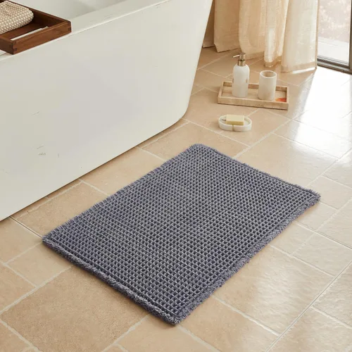 Vista 58 de Triohero Tapete de baño con diseño de gofre, tapete de baño pequeño y bohemio, antideslizante, lavable, ultra suave, súper absorbente, de secado
