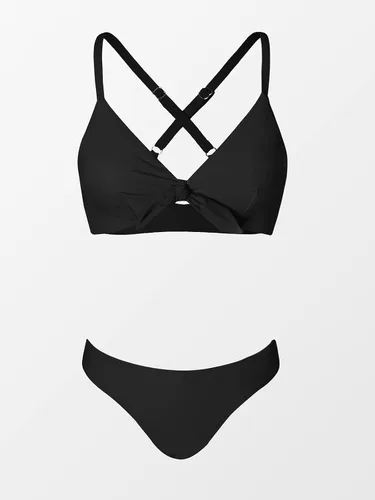 Vista 10 de CUPSHE - Conjunto de bikini de dos piezas para mujer, estampado floral y detalle de nudo de conejo