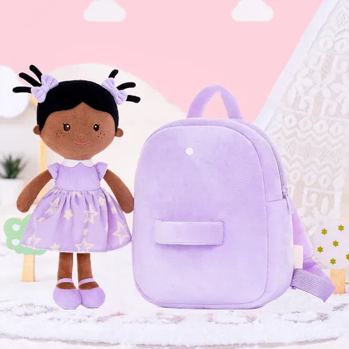 Vista 53 de Onetoo Mochila para niños pequeños, regalos de regreso a clases, mochilas para niñas y niños con muñecas de bebé ligeras y suaves en vestido