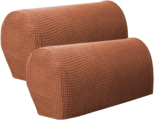 Vista 3 de ZW Homeland - Fundas elásticas para reposabrazos de sofá, fundas elásticas para reposabrazos de sofá, protector de muebles antideslizante Beige