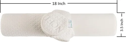 Vista 2 de Almohada redonda de espuma viscoelástica cómoda para el cuello y cojín cervical con funda suave extraíble lavable para columna vertebral y cuello
