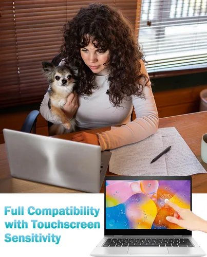 Vista 4 de F FORITO Paquete de 2 protectores de pantalla para laptop de 15.6 pulgadas, protector de pantalla de computadora compatible
