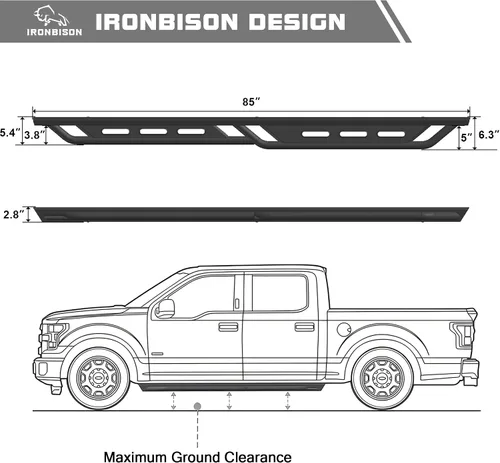 Vista 7 de Estribos compatibles con Silverado/Sierra 1500 Crew Cab 2019-2026 Silverado/Sierra 2500/3500 Crew Cab 2020-2026 Crew Cab Heavy Duty Barras Nerf