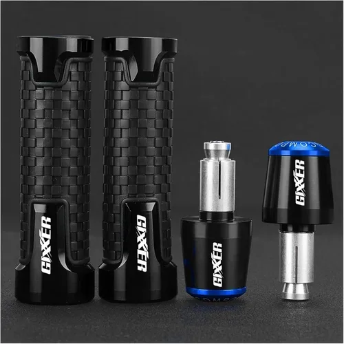 Vista 5 de Motocicleta para Suzuki GIXXER 150 250 155 Sf Gixxer 250F 2020 2021 2022 2023 2024 Agarres de mano para manillar de motocicleta, tapones para 11