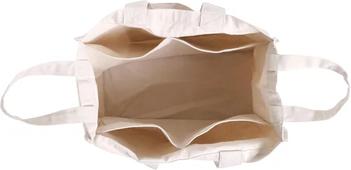 Vista 3 de Mayatra's - Bolsas de lona reutilizables con bolsillos reales, largas y resistentes, plegables, lavables (paquete de 1)