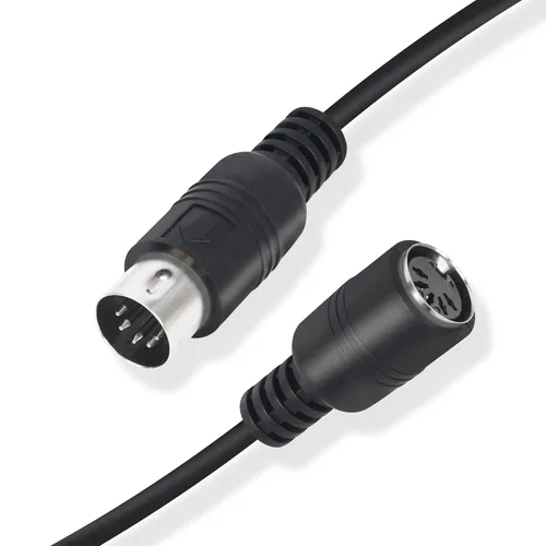 Vista 4 de Cable de extensión MIDI DIN de 5 pines macho a hembra Cable adaptador de audio para sintetizador de teclado MIDI, órgano, piano eléctrico, guitarra