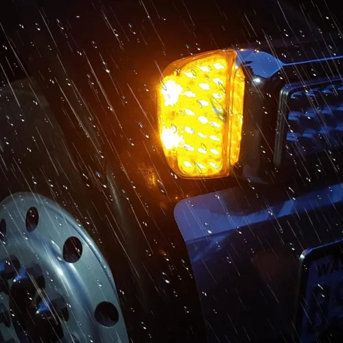 Vista 6 de 2 piezas para luces intermitentes de faro ámbar LED Peterbilt, luces de circulación selladas de 31 LED, reemplazo para luces intermitentes de faro